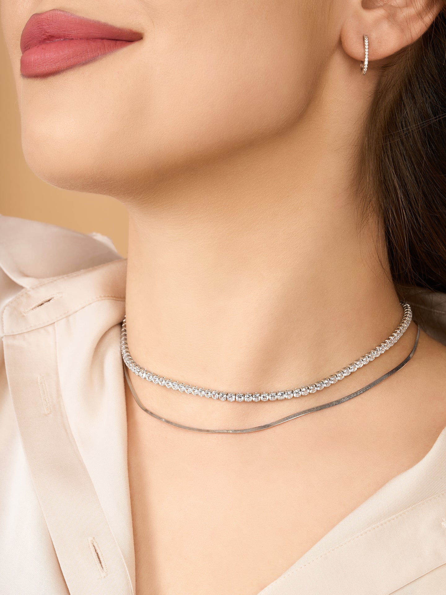 Colier din argint Ortier Tennis 3 mm