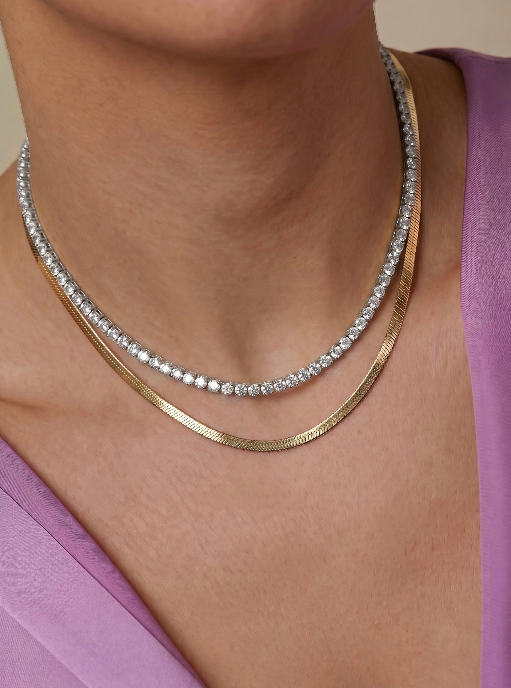 Colier argint Solid Gold 3 mm