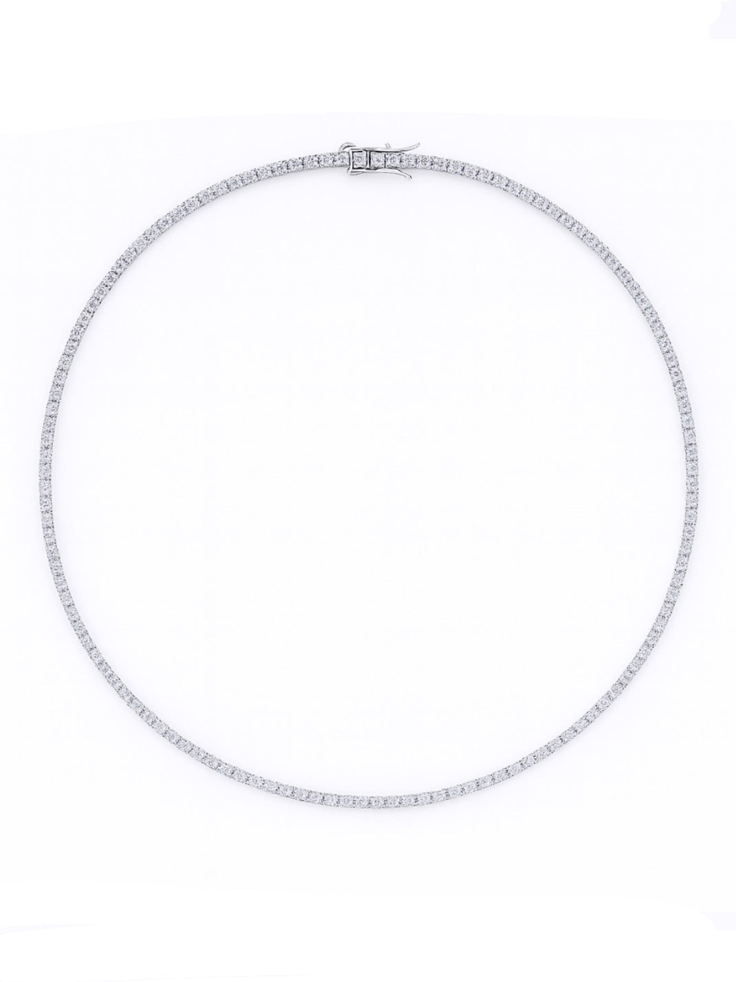 Colier argint pietre moissanite Tennis 2 mm