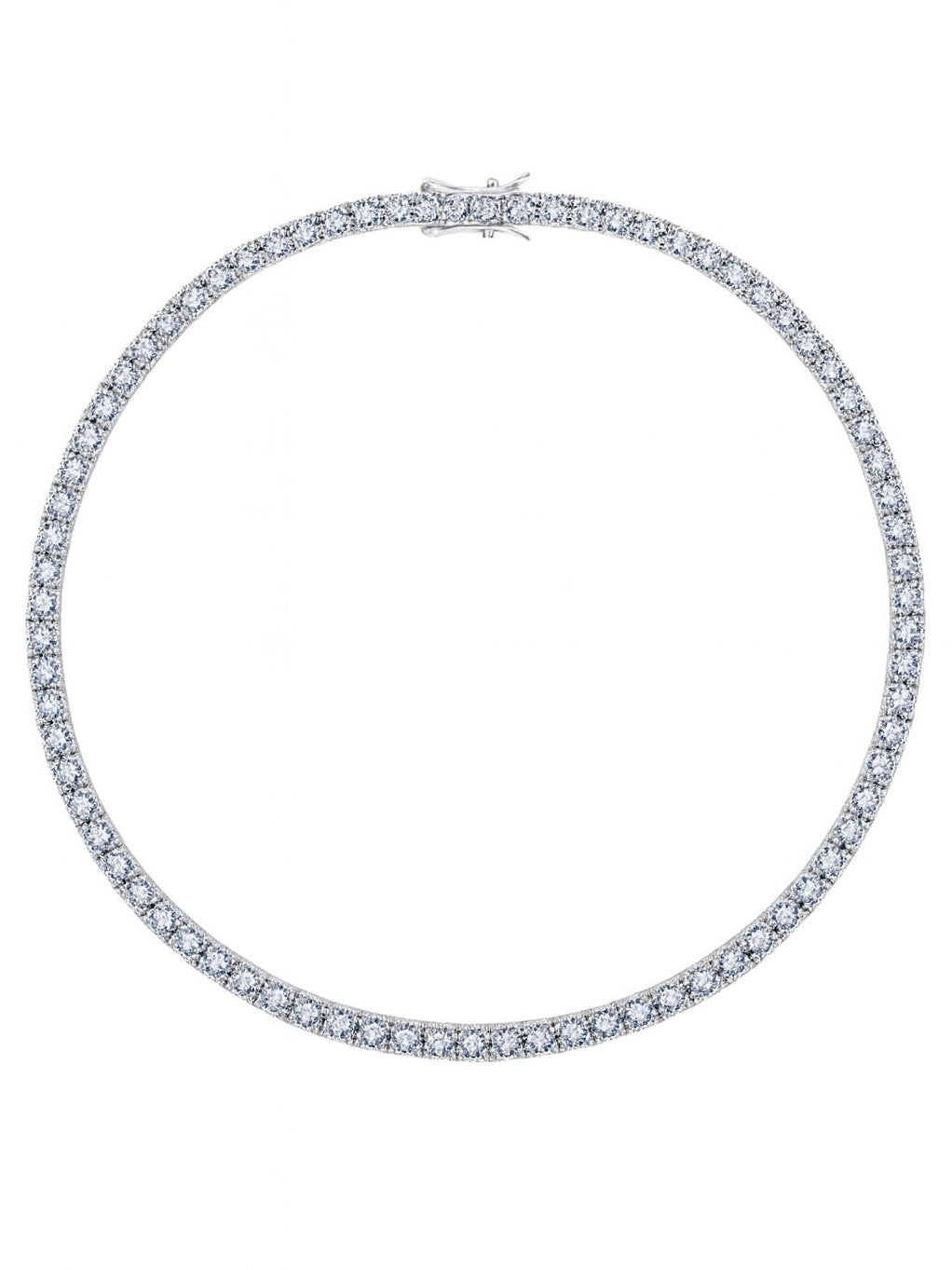 Colier argint pietre moissanite Tennis 4 mm