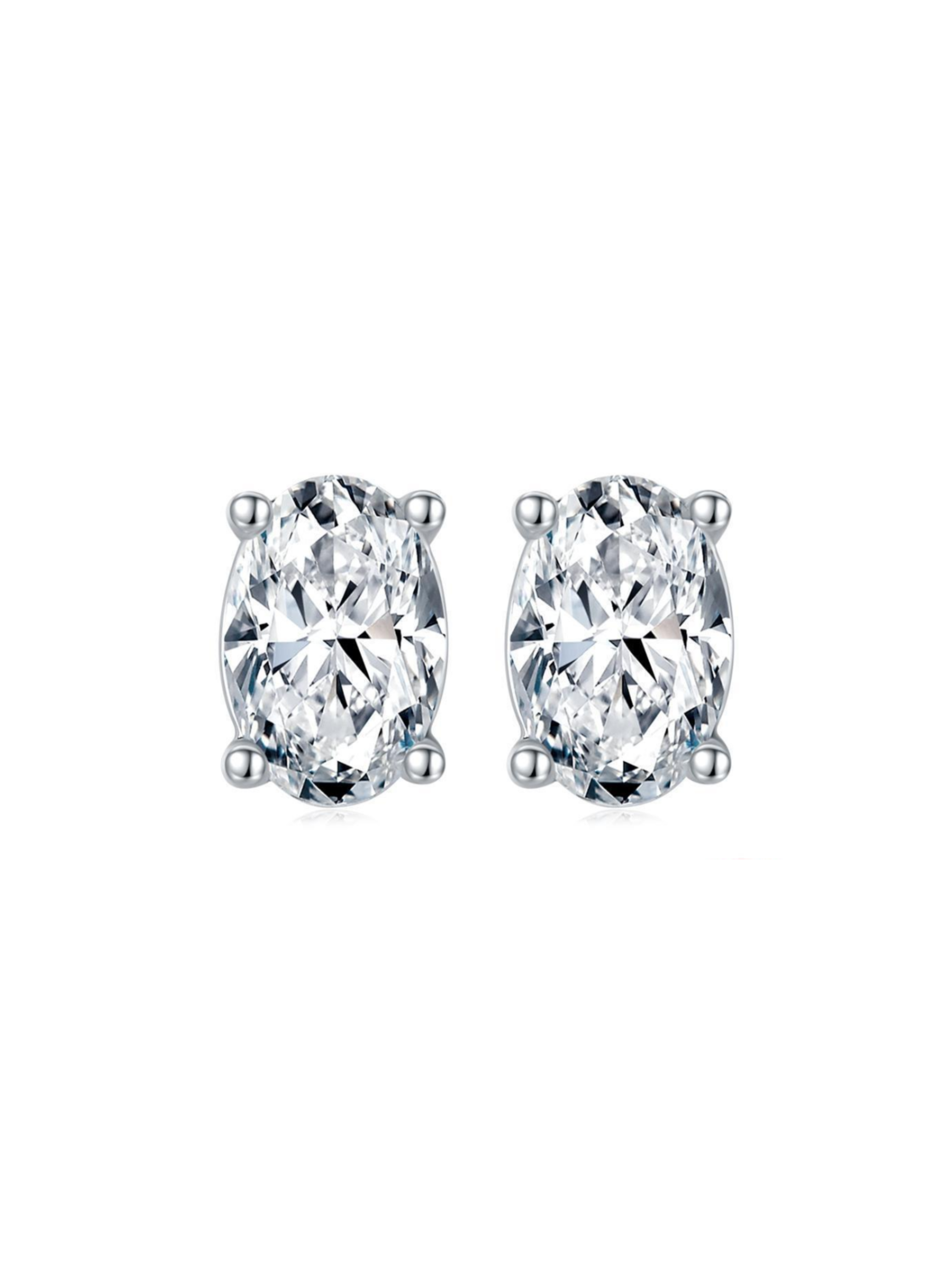 Cercei argint Solitaire Stud