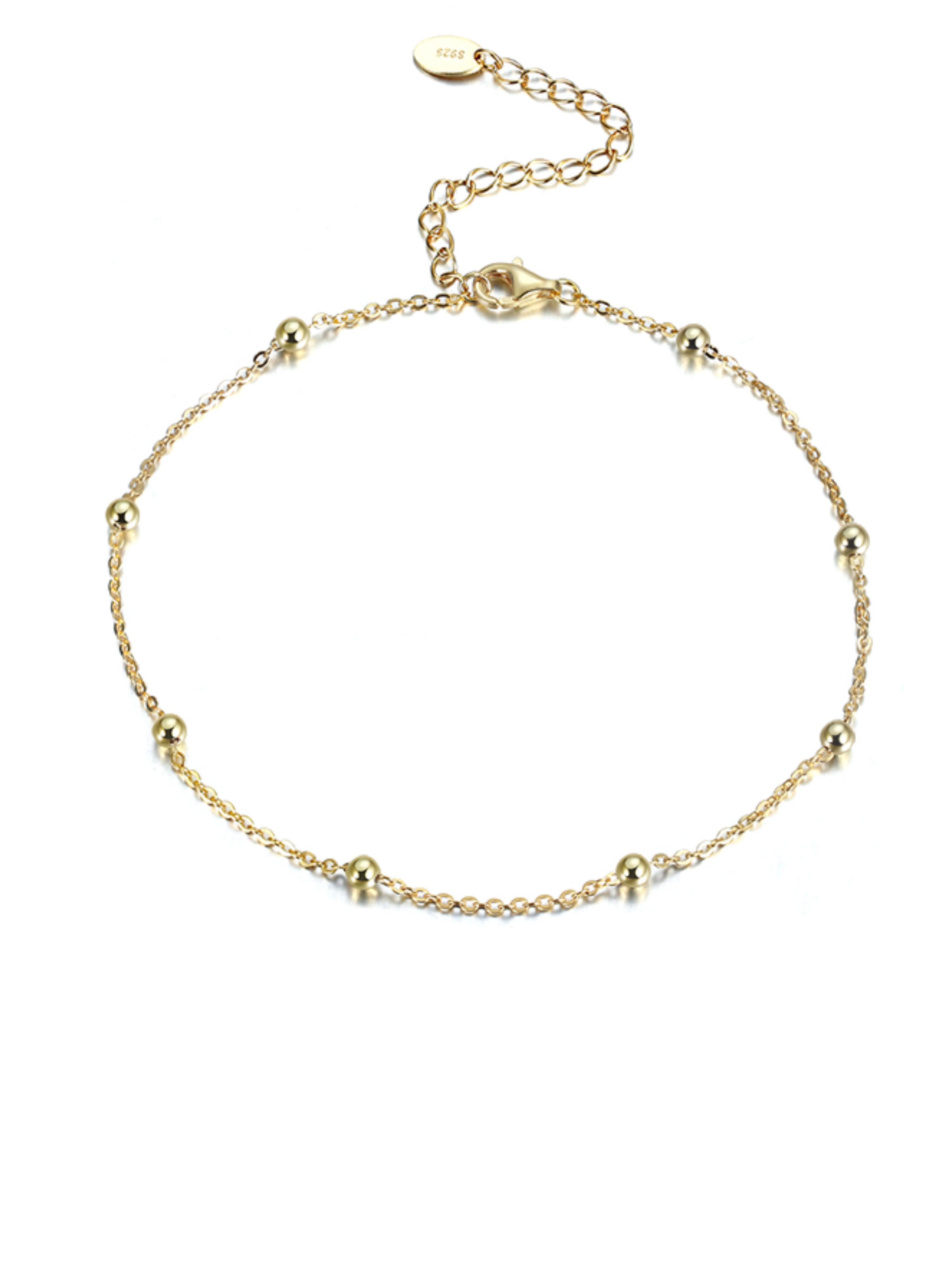 Bratara de picior argint Satellite Chain