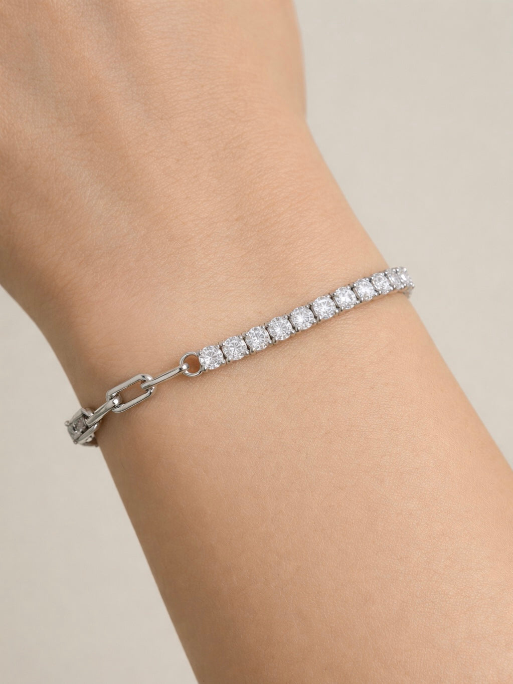 Bratara argint Half Tennis Silver